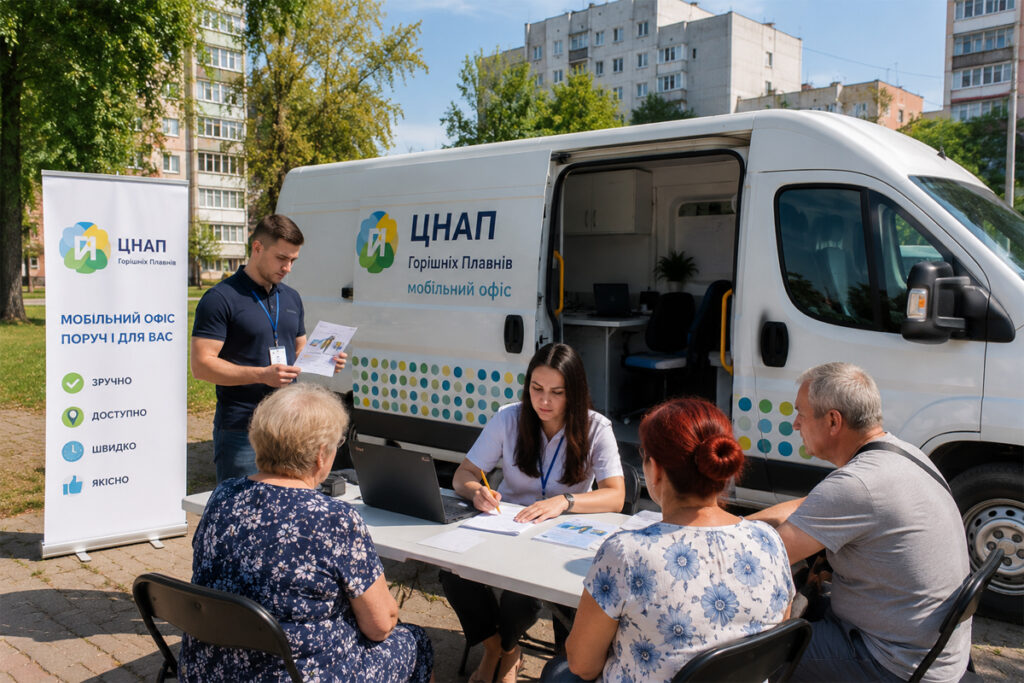 Цифровізація для кожного: ЦНАП Горішніх Плавнів запускає мобільні офіси для віддалених мікрорайонів